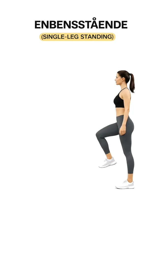 Enbentstående - övning som är bra mot höftsmärta och höftartros